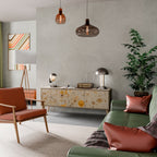 MORNING GLADE Móvel de TV com 3 Portas em Efeito Carvalho