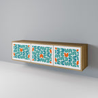 BE THE CHANGE Móvel de TV com 3 Portas em Efeito Carvalho