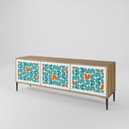 BE THE CHANGE Móvel de TV com 3 Portas em Efeito Carvalho