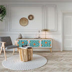 BE THE CHANGE Móvel de TV com 3 Portas em Efeito Carvalho