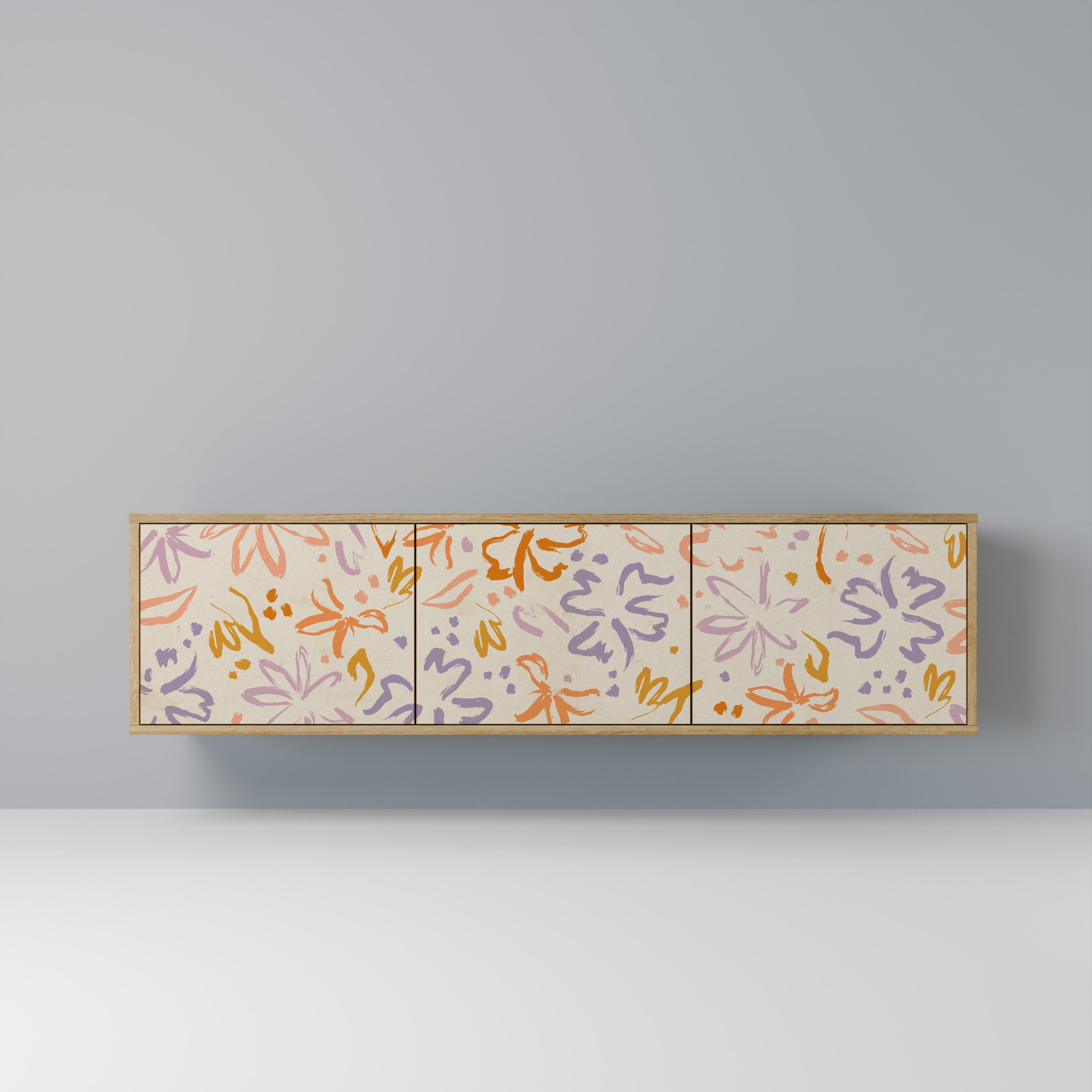 SPRING WHIMSY Móvel de TV com 3 Portas em Efeito Carvalho