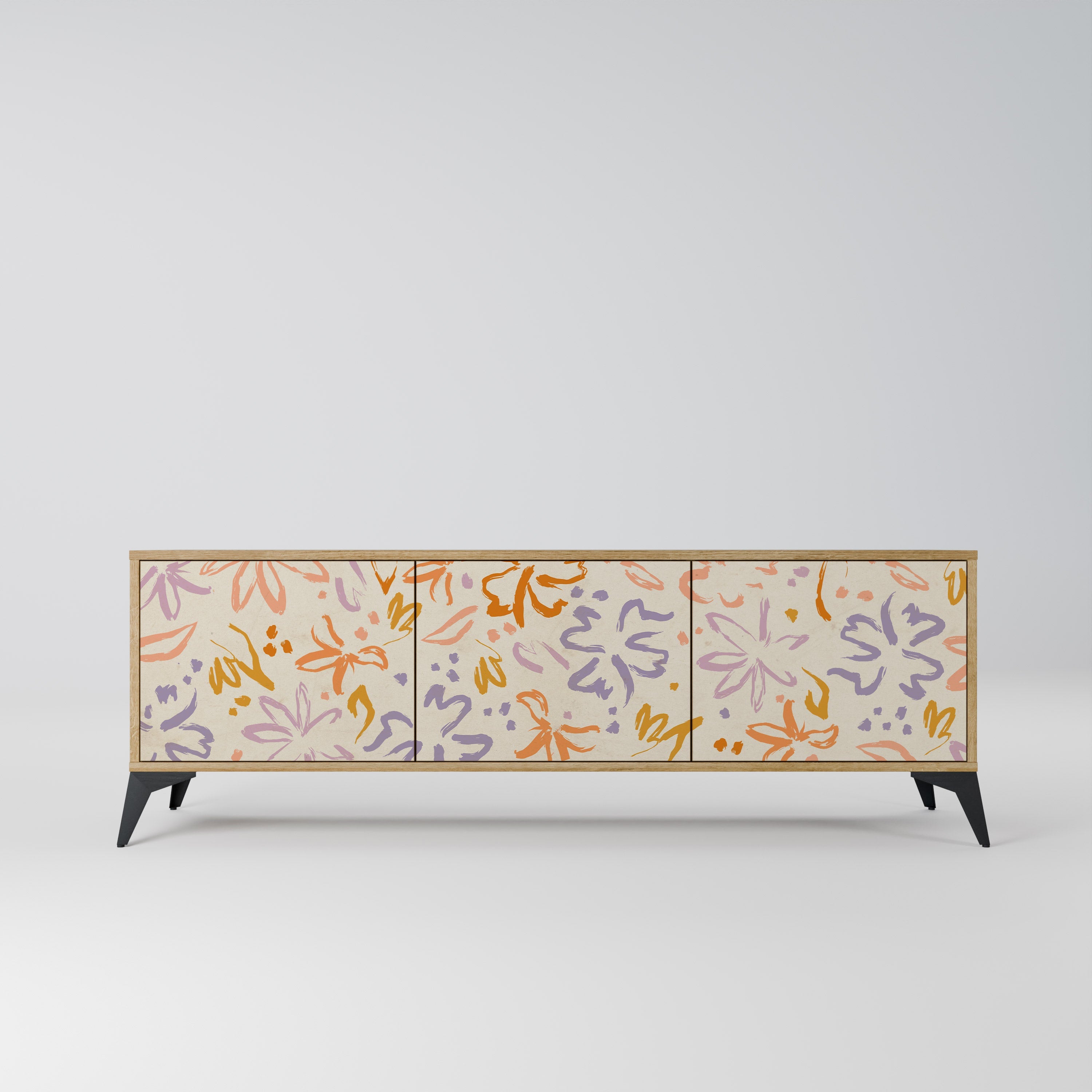 SPRING WHIMSY Móvel de TV com 3 Portas em Efeito Carvalho