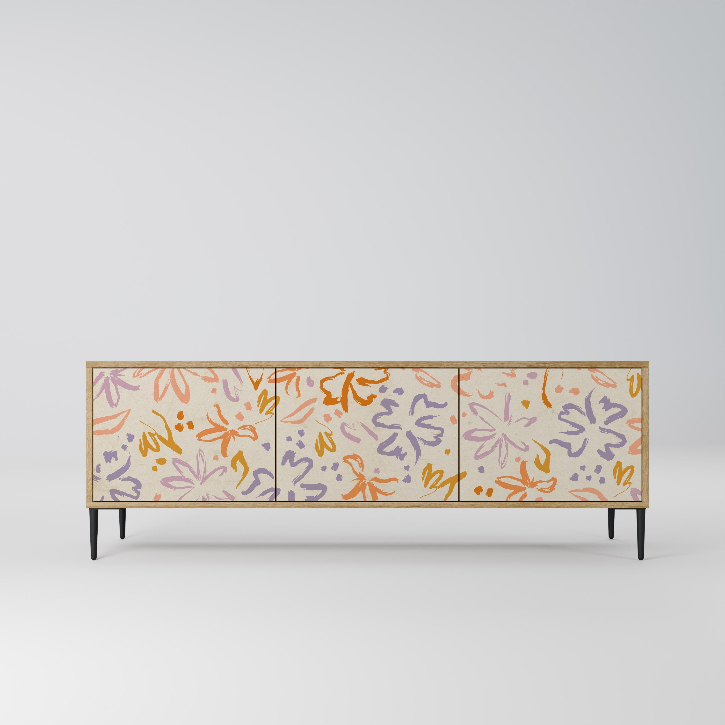 SPRING WHIMSY Móvel de TV com 3 Portas em Efeito Carvalho