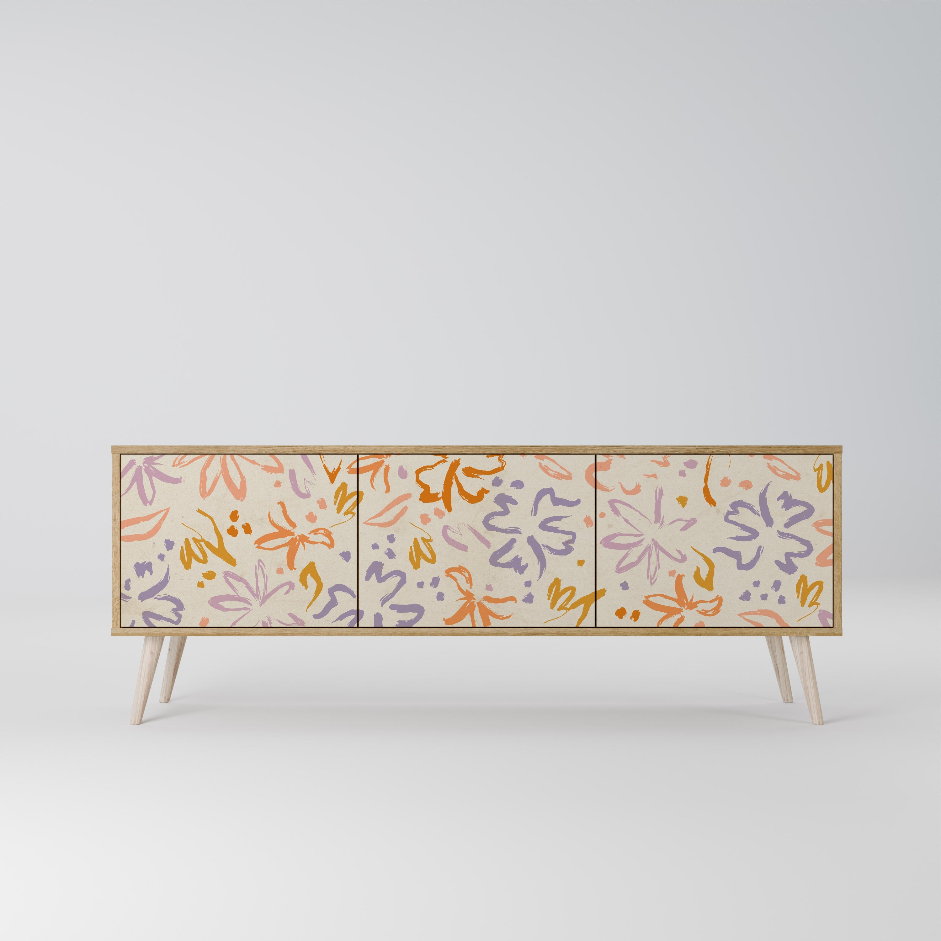 SPRING WHIMSY Móvel de TV com 3 Portas em Efeito Carvalho