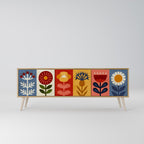 SCANDIC FLOWERET Móvel de TV com 3 Portas em Efeito Carvalho