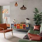 SCANDIC FLOWERET Móvel de TV com 3 Portas em Efeito Carvalho