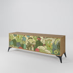 SUCCULENTS KALEIDOSCOPE Móvel de TV com 3 Portas em Efeito Carvalho