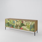 SUCCULENTS KALEIDOSCOPE Móvel de TV com 3 Portas em Efeito Carvalho