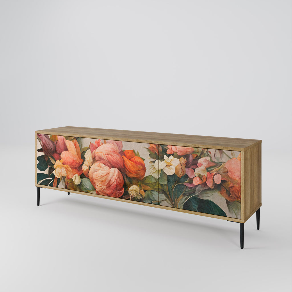 STYLISH BEAUTY Móvel de TV com 3 Portas em Efeito Carvalho