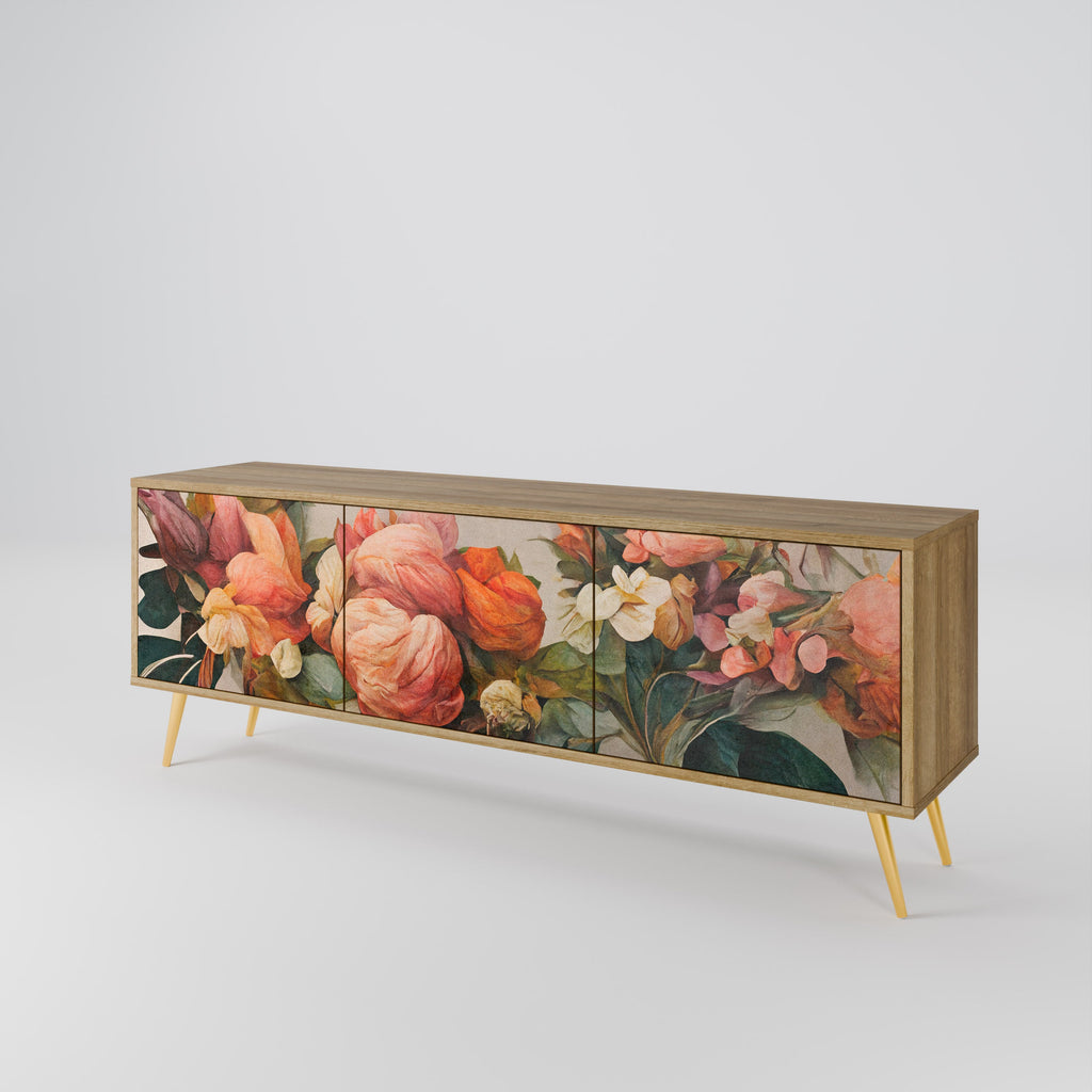 STYLISH BEAUTY Móvel de TV com 3 Portas em Efeito Carvalho