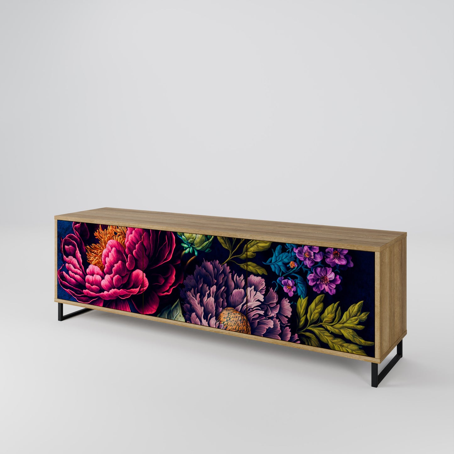 BLOOMING ELEGANCE Móvel de TV de 3 Portas