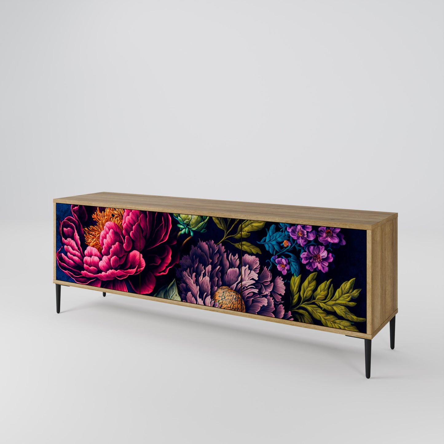 BLOOMING ELEGANCE Móvel de TV de 3 Portas
