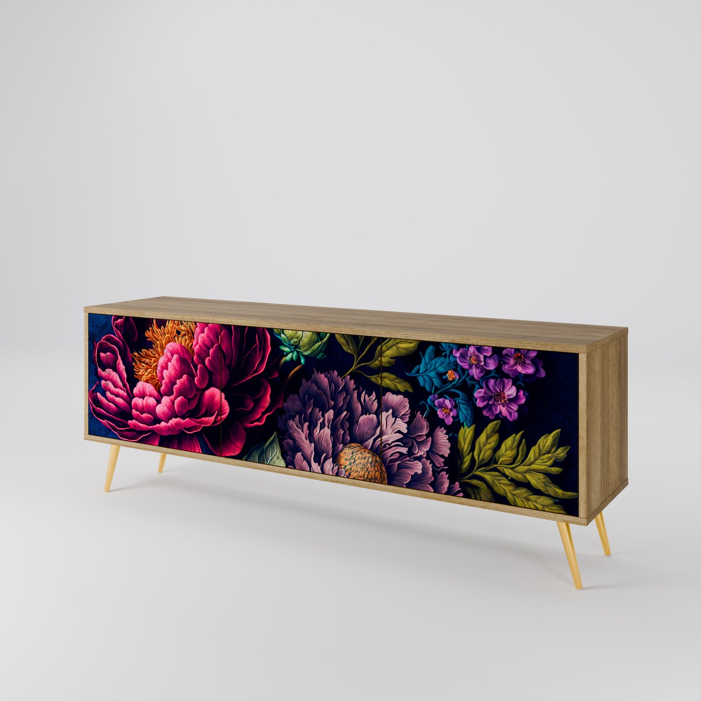BLOOMING ELEGANCE Móvel de TV de 3 Portas