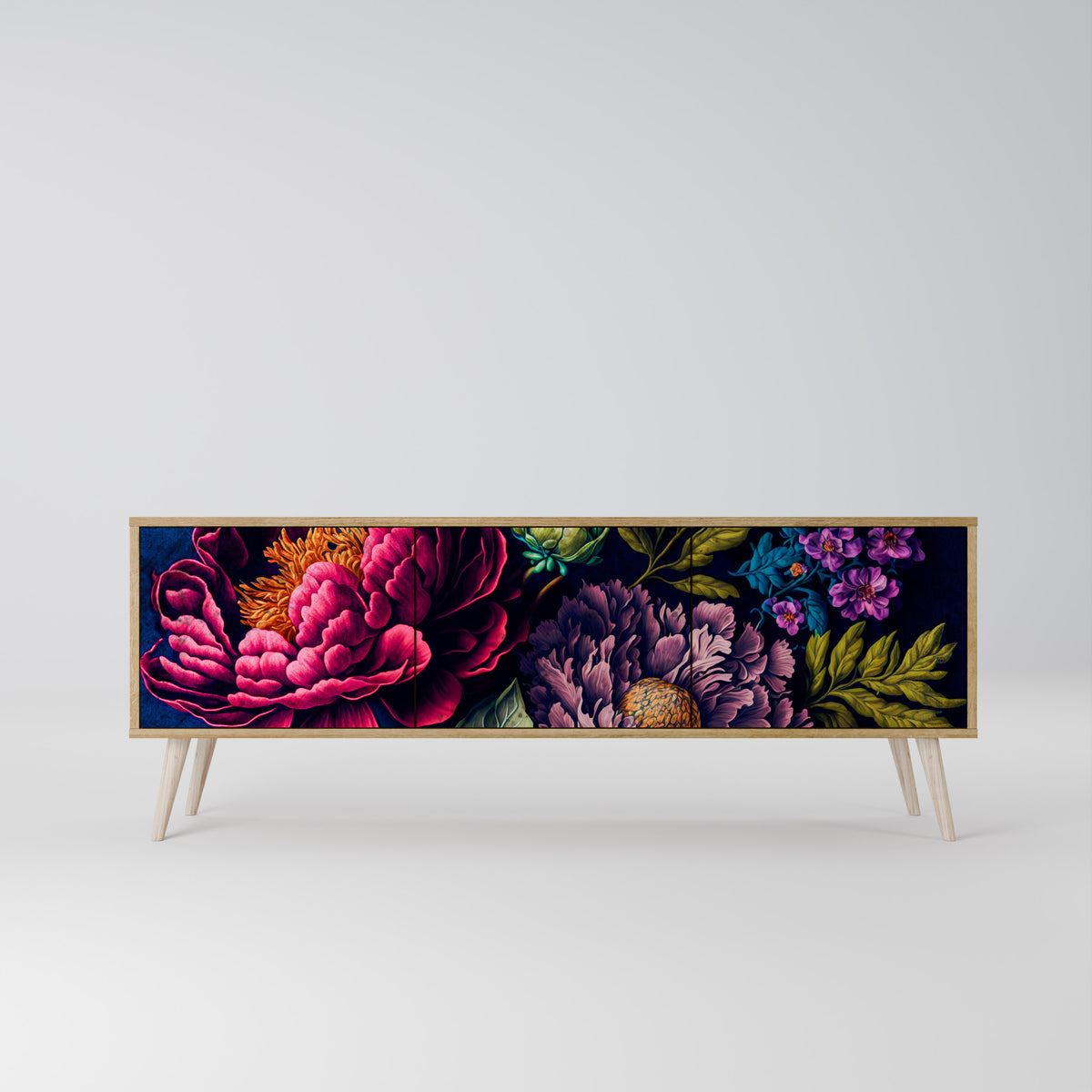 BLOOMING ELEGANCE Móvel de TV de 3 Portas