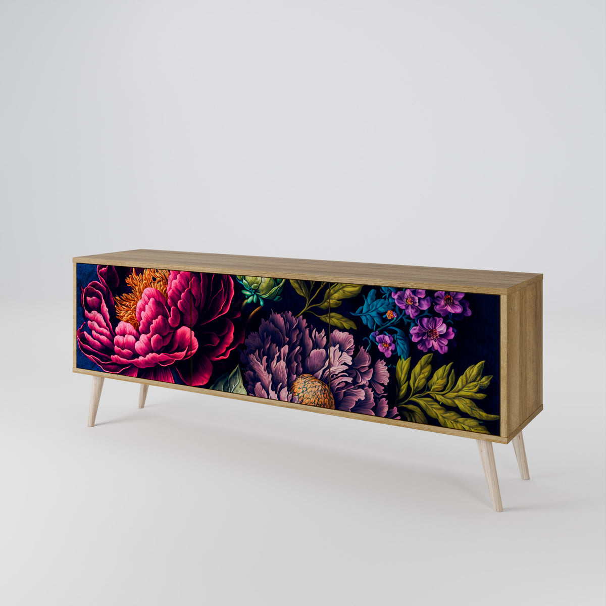 BLOOMING ELEGANCE Móvel de TV de 3 Portas