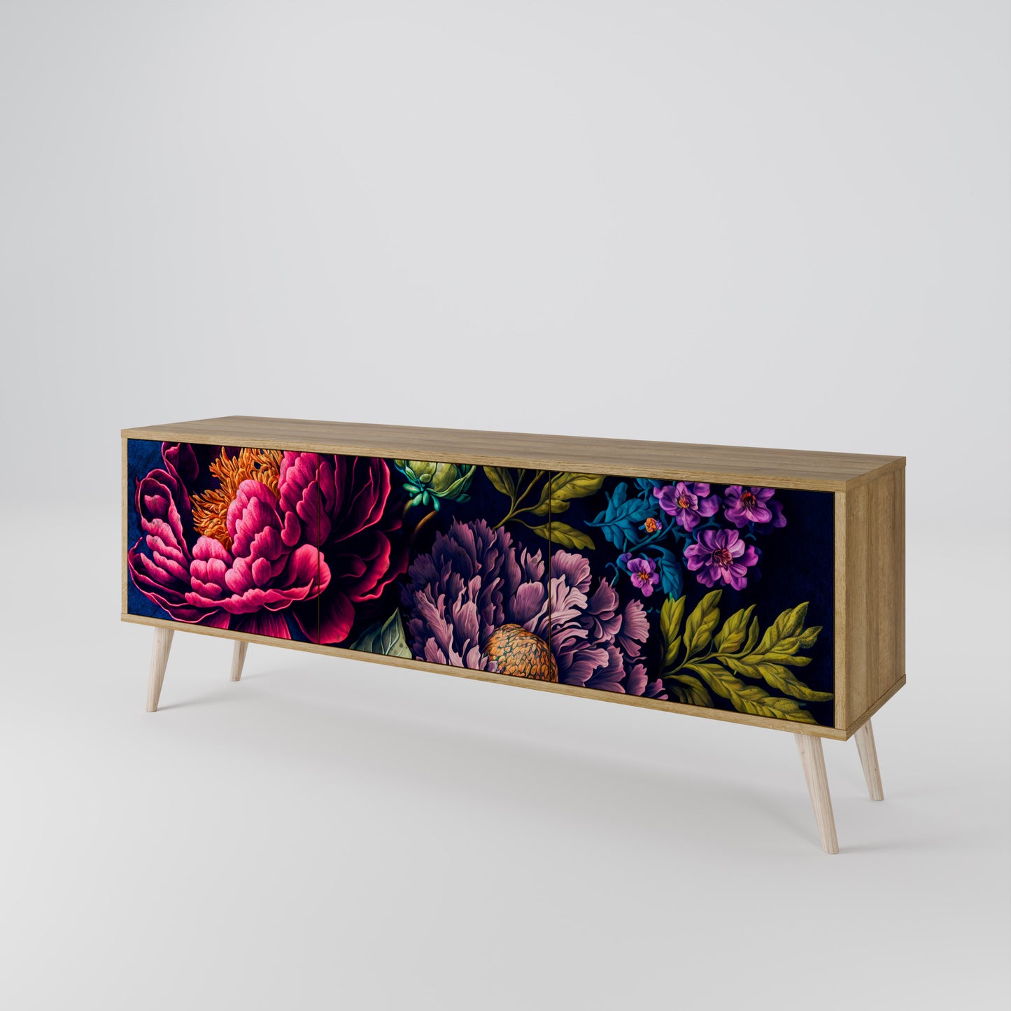 BLOOMING ELEGANCE Móvel de TV de 3 Portas