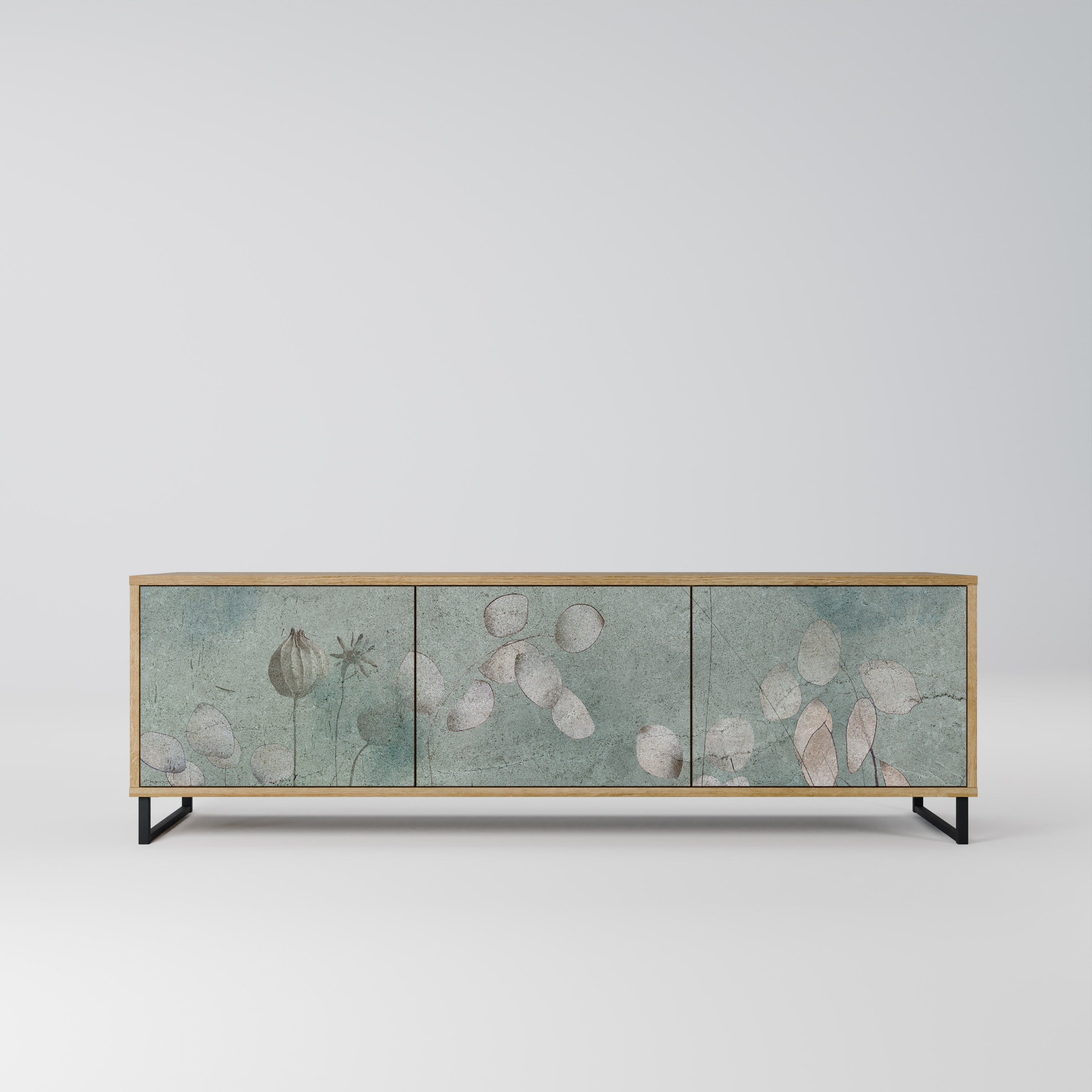 NIGHT LADY Móvel de TV com 3 Portas em Efeito Carvalho