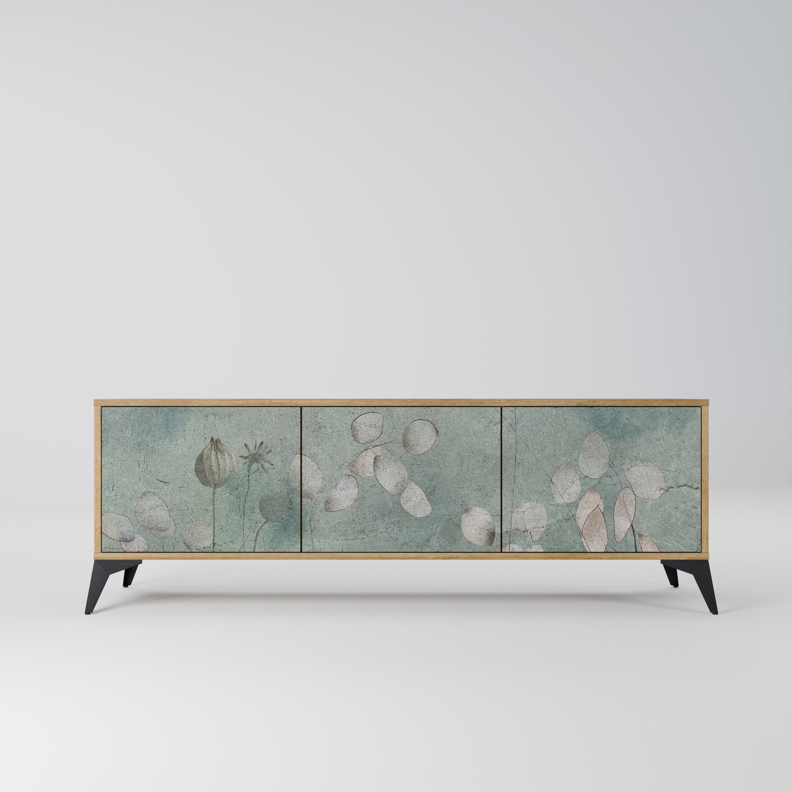 NIGHT LADY Móvel de TV com 3 Portas em Efeito Carvalho