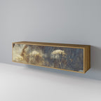 GENTLE POWER Móvel de TV com 3 Portas em Efeito Carvalho