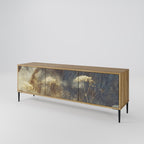 GENTLE POWER Móvel de TV com 3 Portas em Efeito Carvalho