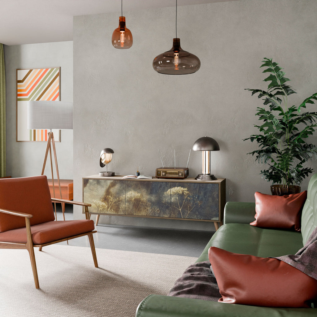 GENTLE POWER Móvel de TV com 3 Portas em Efeito Carvalho