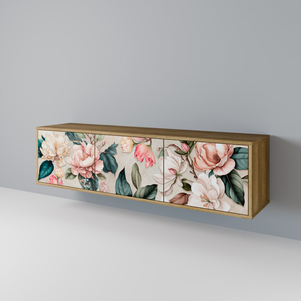 FLORAL GRACE Móvel de TV de 3 Portas