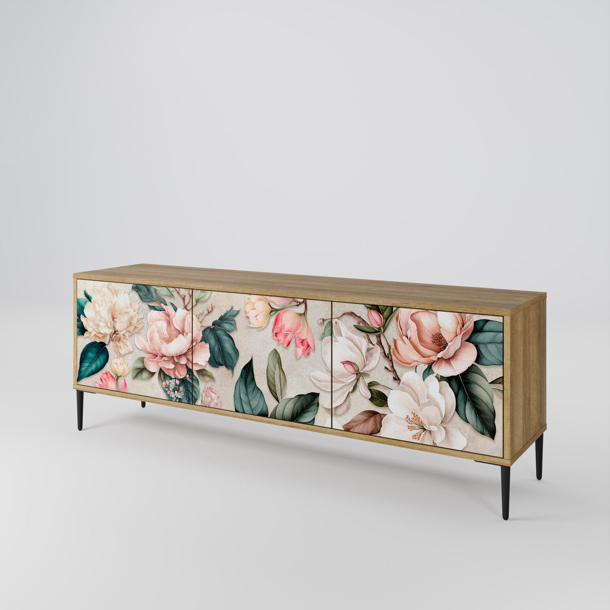 FLORAL GRACE Móvel de TV de 3 Portas