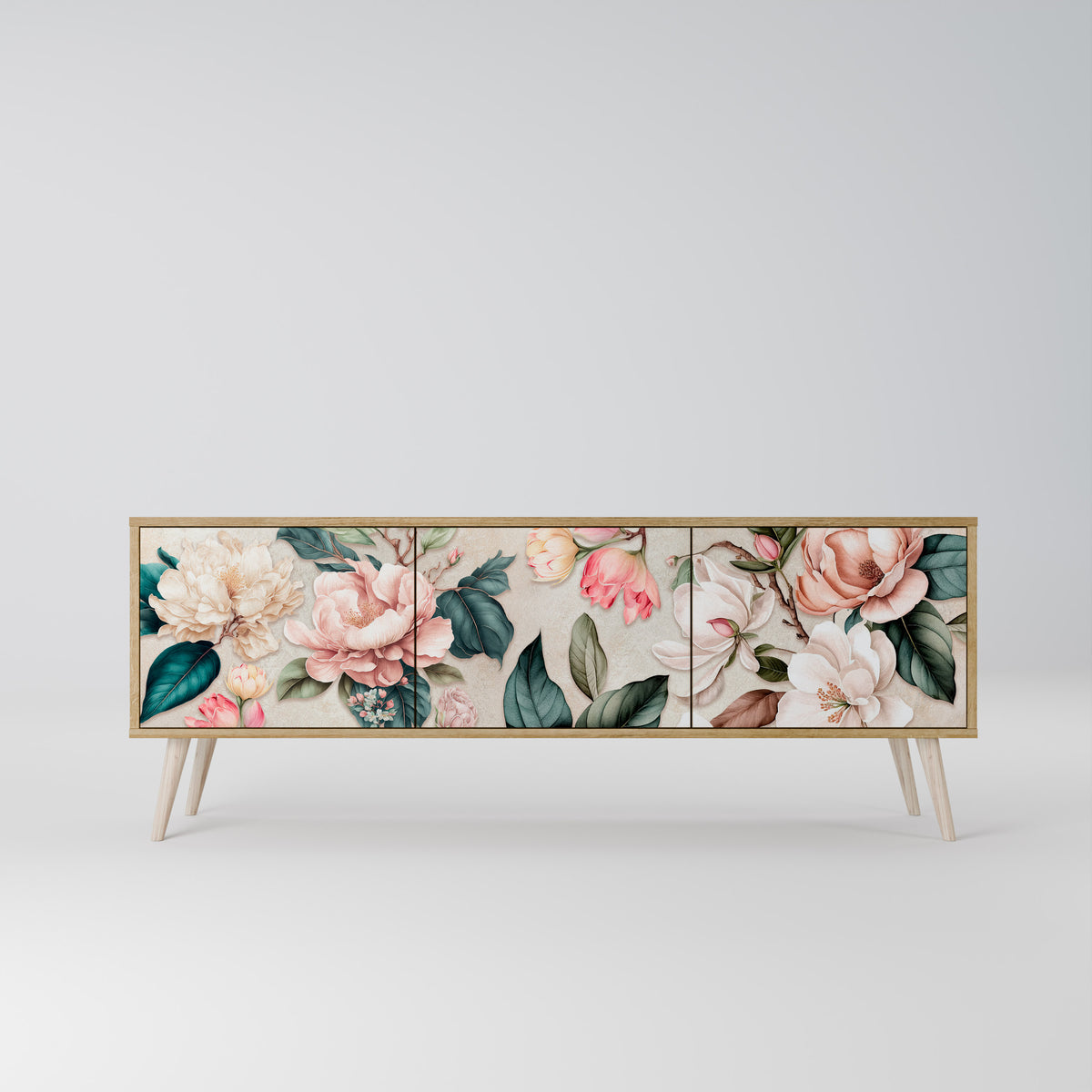 FLORAL GRACE Móvel de TV de 3 Portas