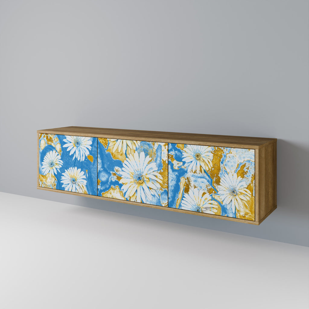 DAISY LUXE Móvel de TV com 3 Portas em Efeito Carvalho