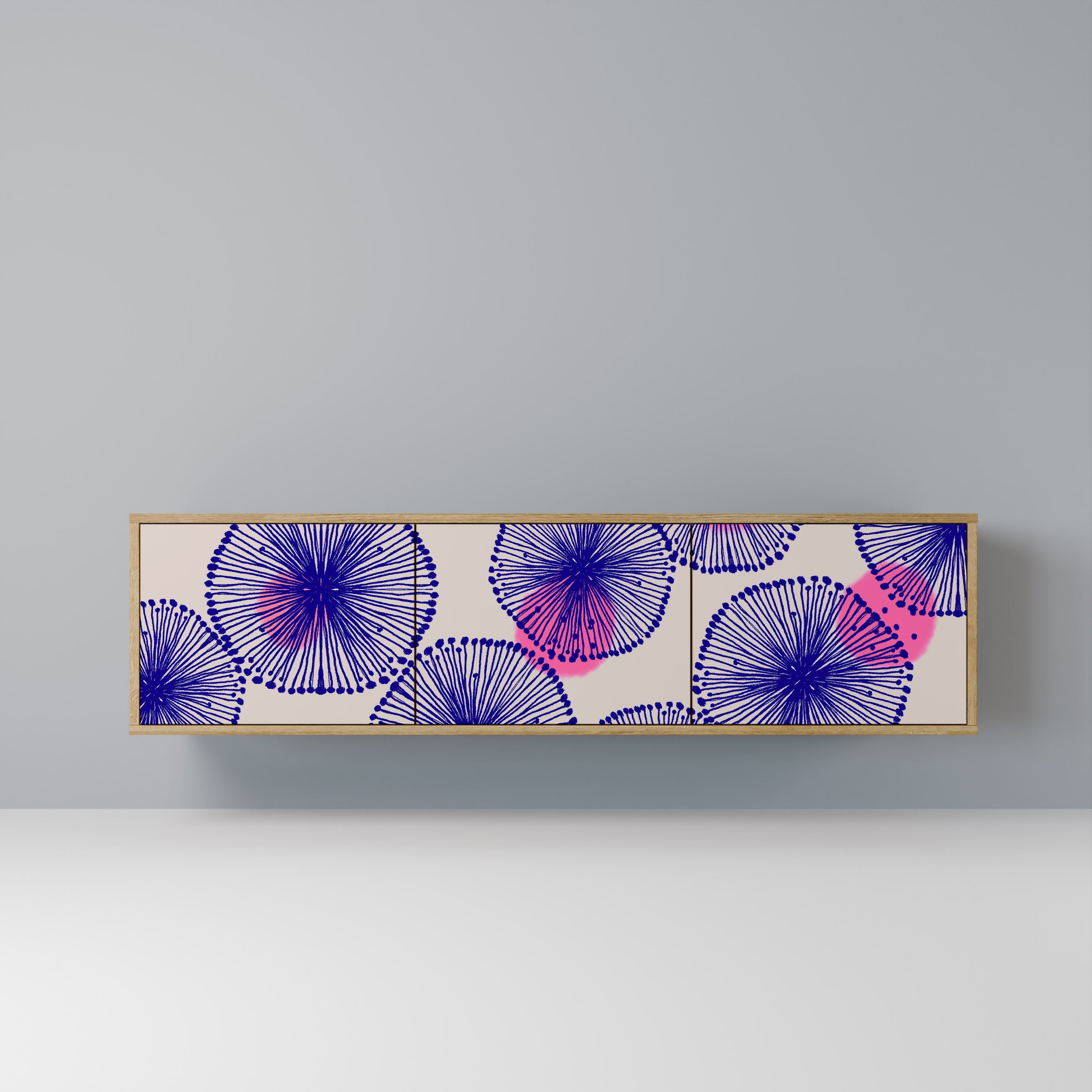 MAGIC NATURE Móvel de TV com 3 Portas em Efeito Carvalho