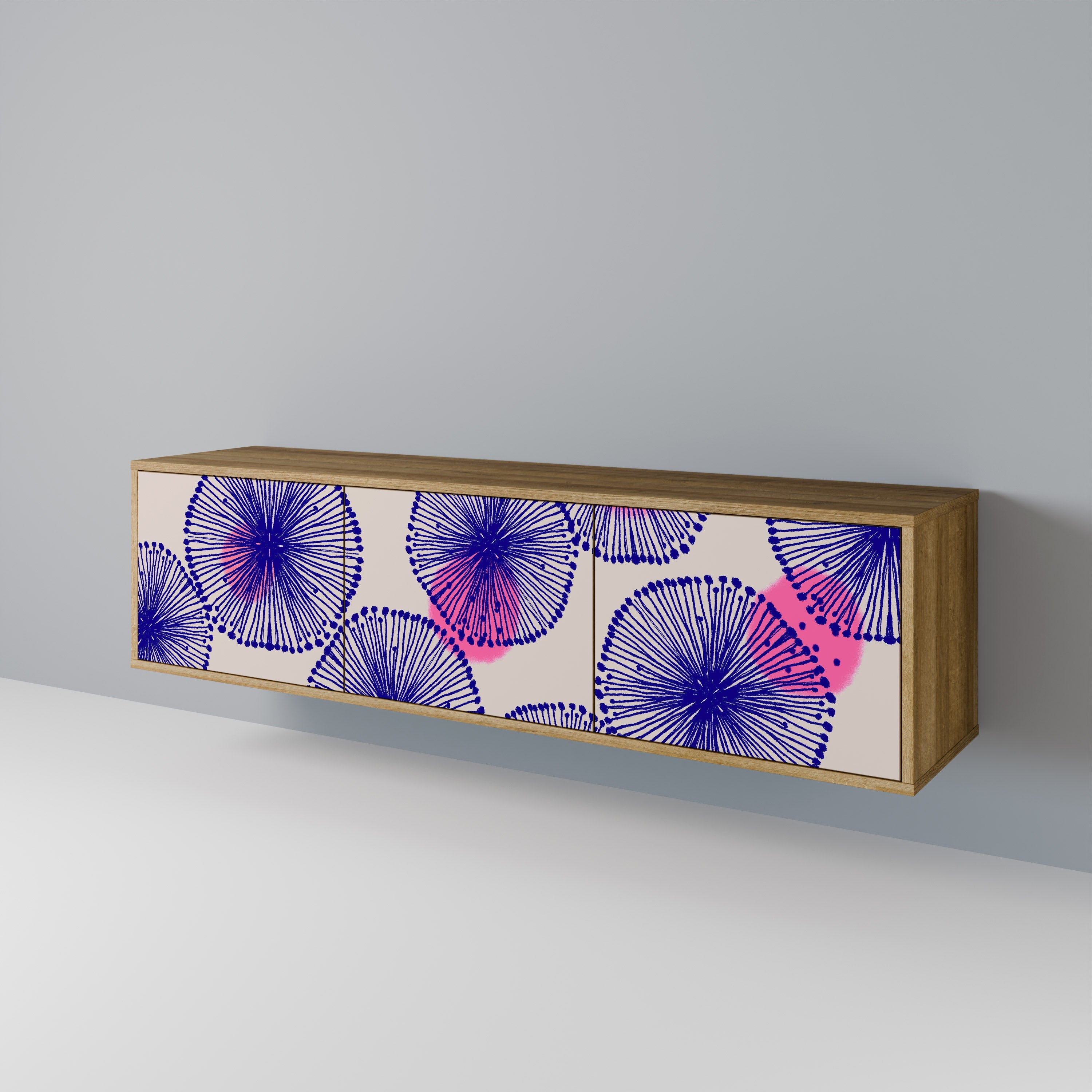 MAGIC NATURE Móvel de TV com 3 Portas em Efeito Carvalho