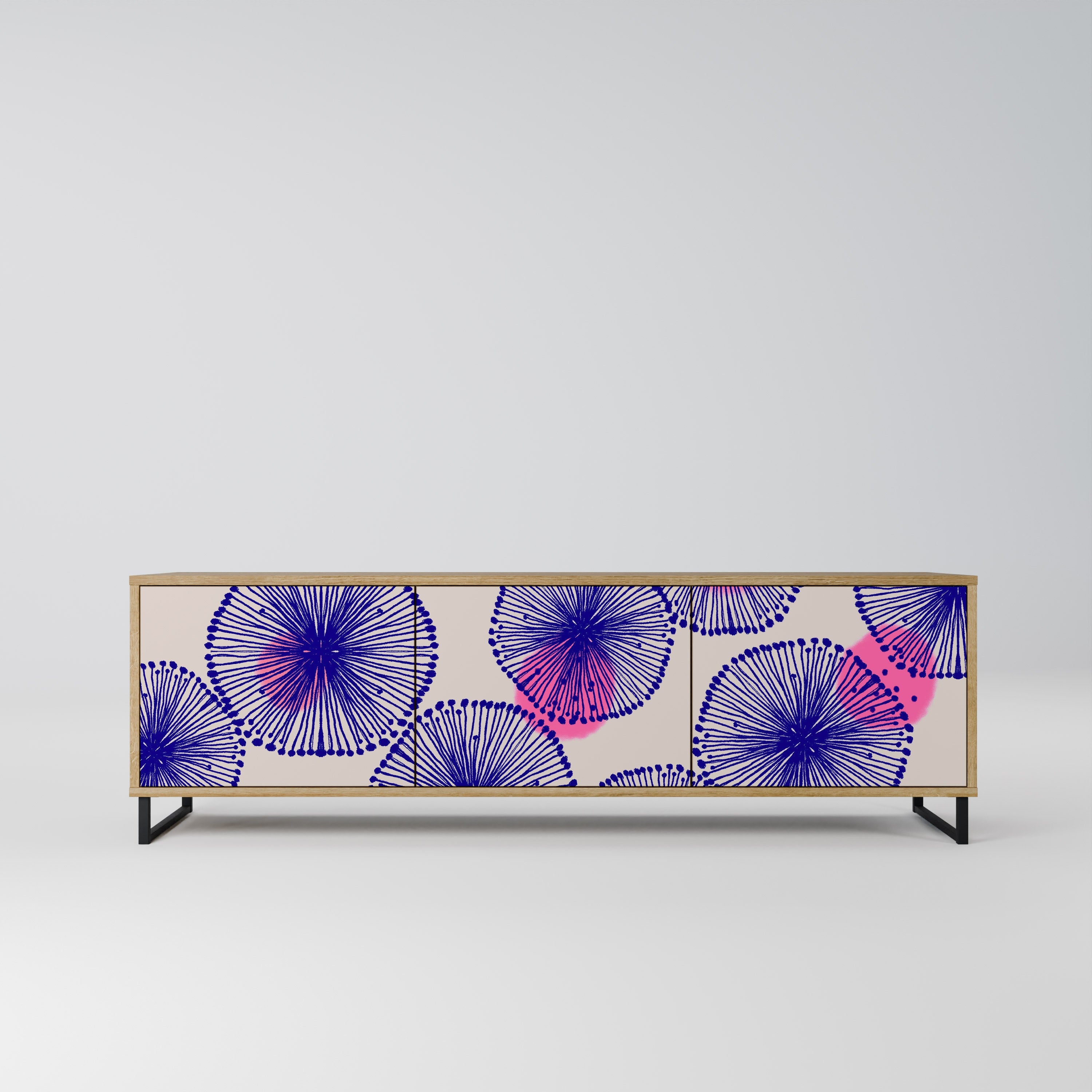 MAGIC NATURE Móvel de TV com 3 Portas em Efeito Carvalho