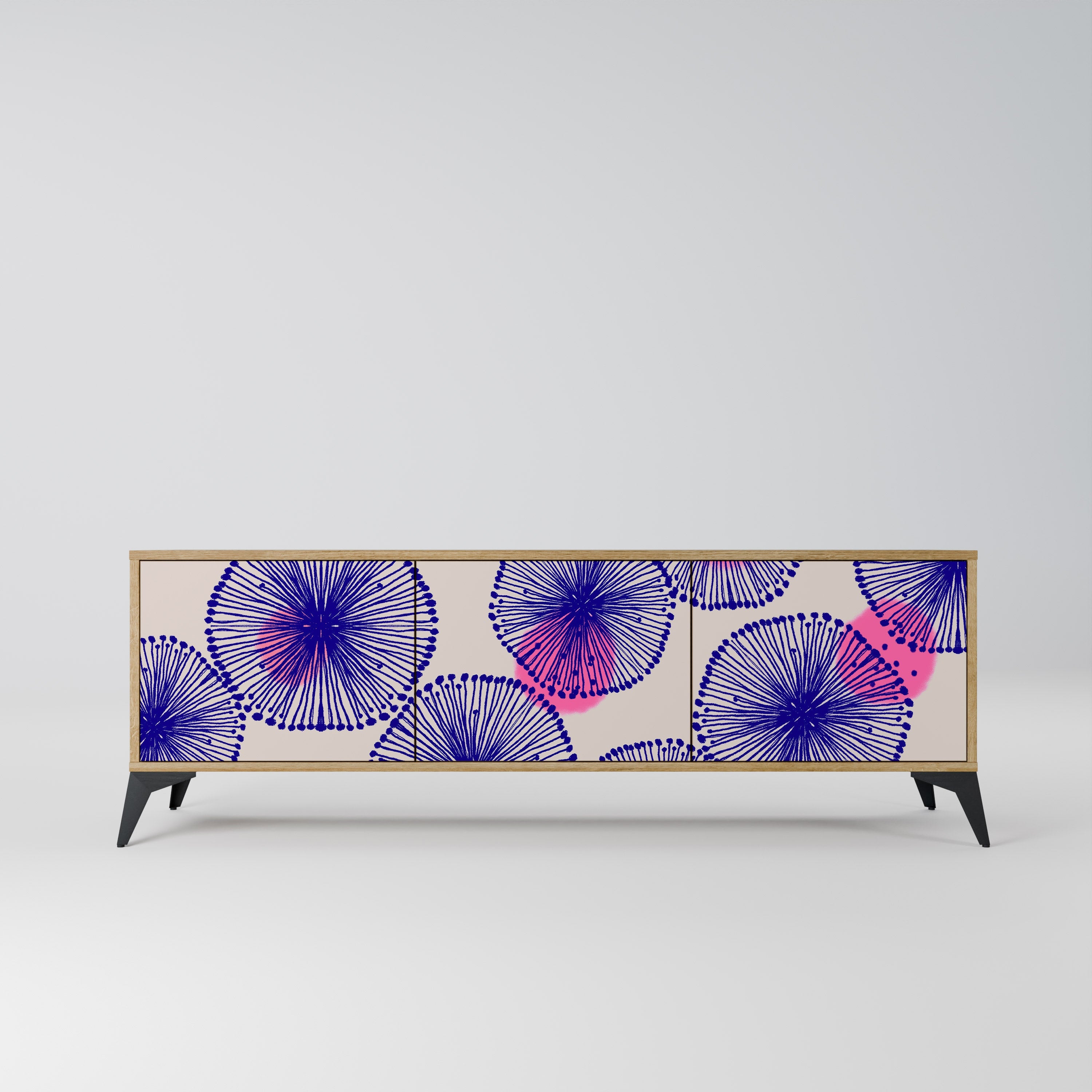 MAGIC NATURE Móvel de TV com 3 Portas em Efeito Carvalho