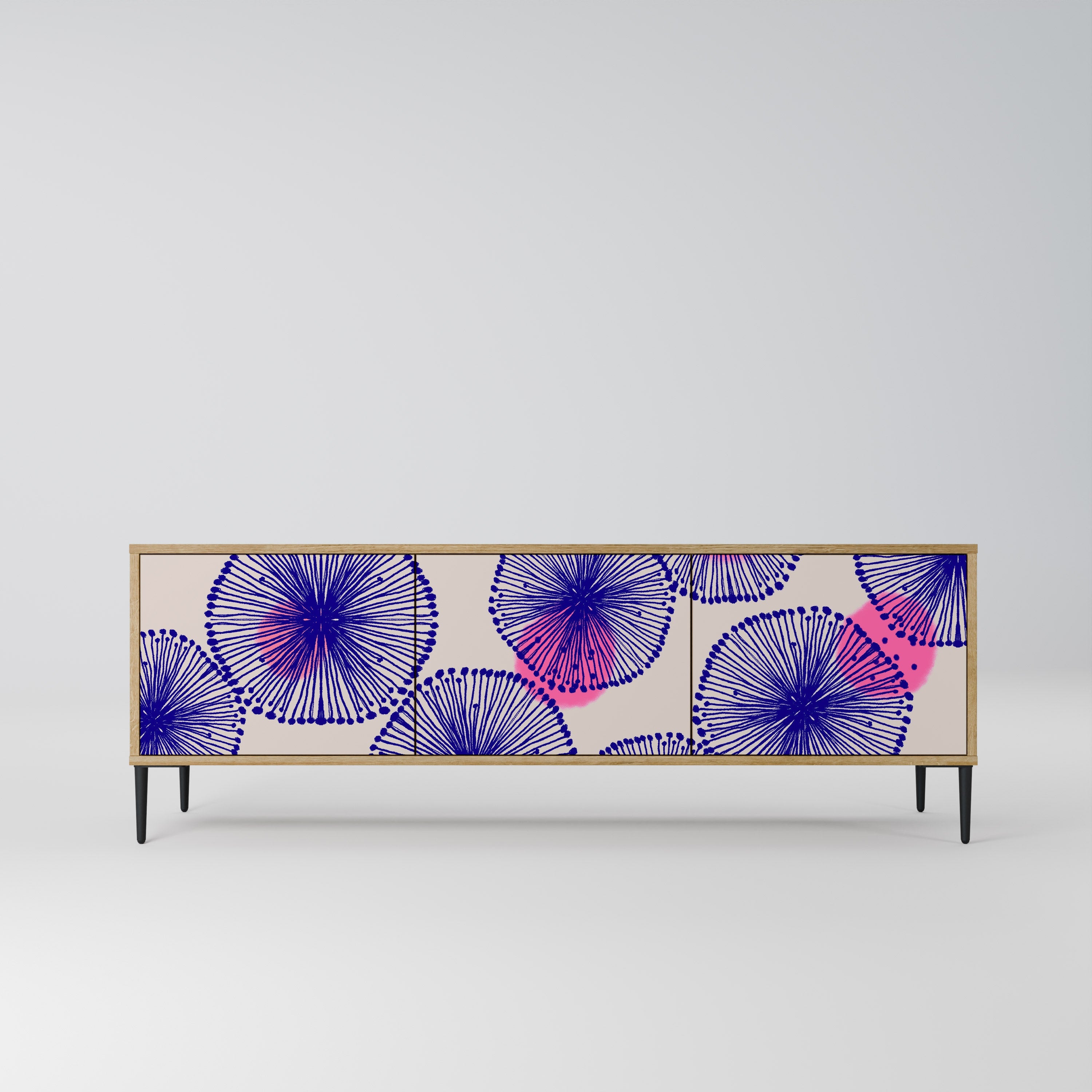 MAGIC NATURE Móvel de TV com 3 Portas em Efeito Carvalho