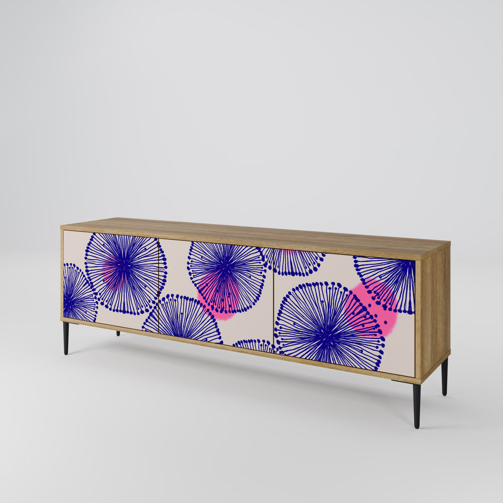 MAGIC NATURE Móvel de TV com 3 Portas em Efeito Carvalho