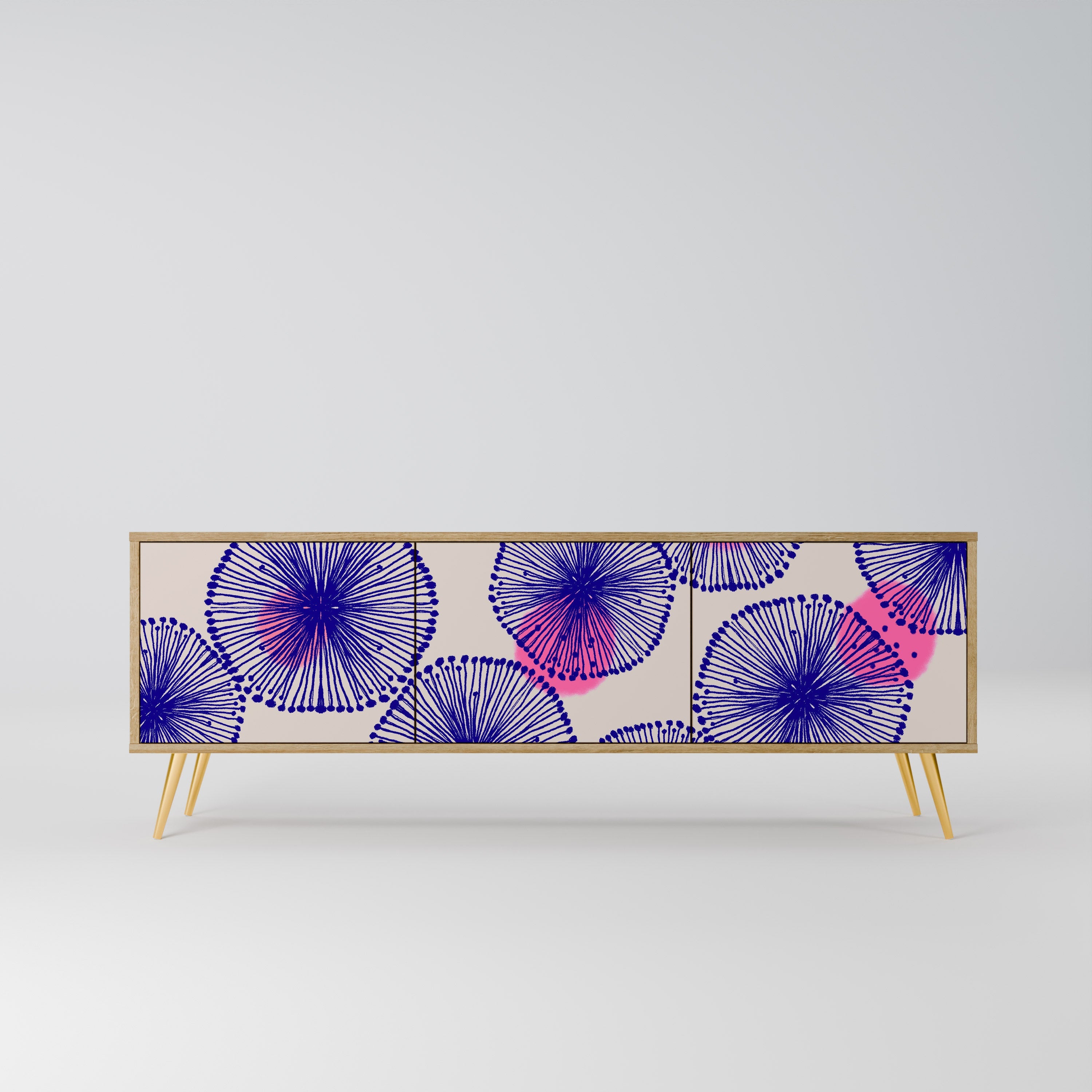 MAGIC NATURE Móvel de TV com 3 Portas em Efeito Carvalho