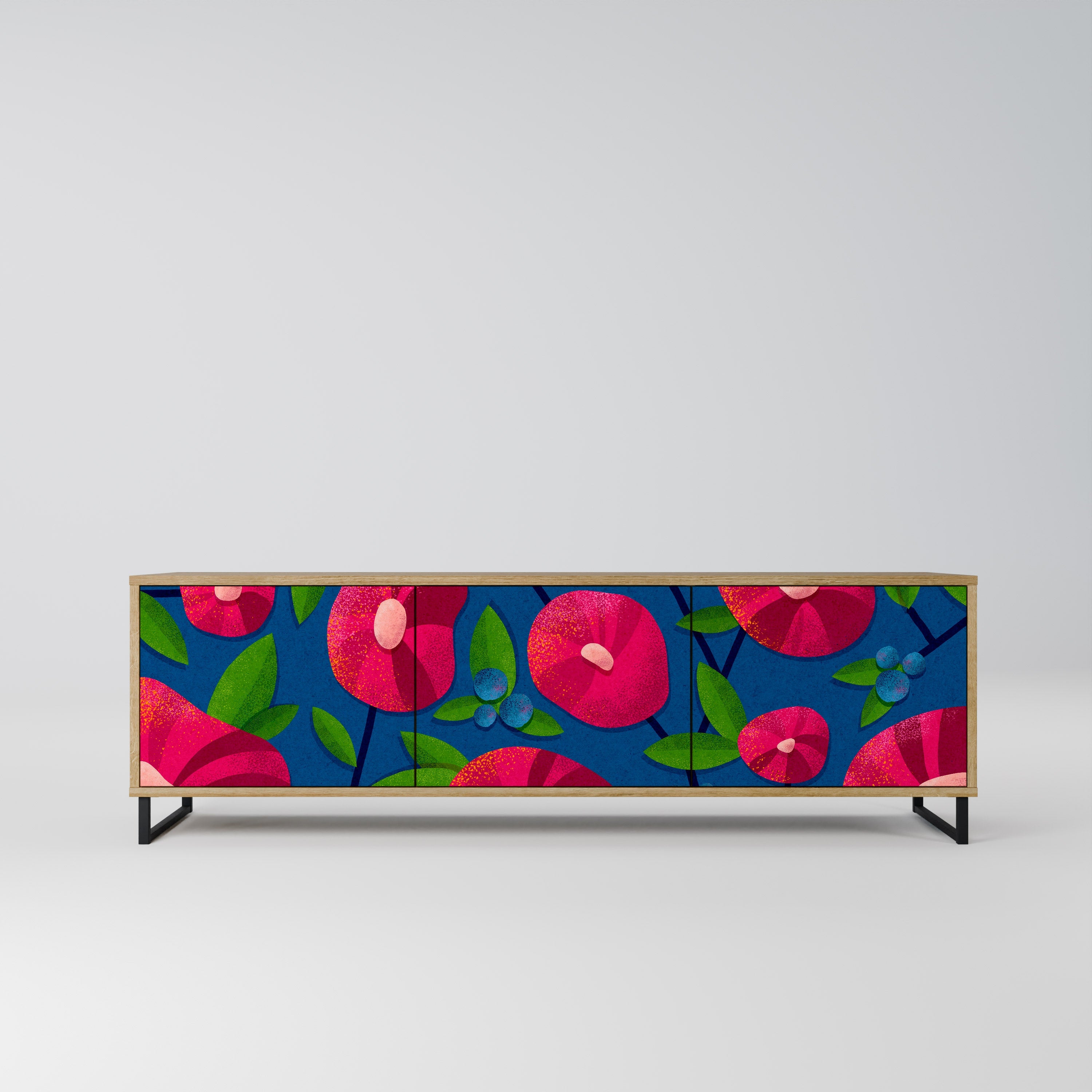 SPRING THOUGHTS Móvel de TV com 3 Portas em Efeito Carvalho