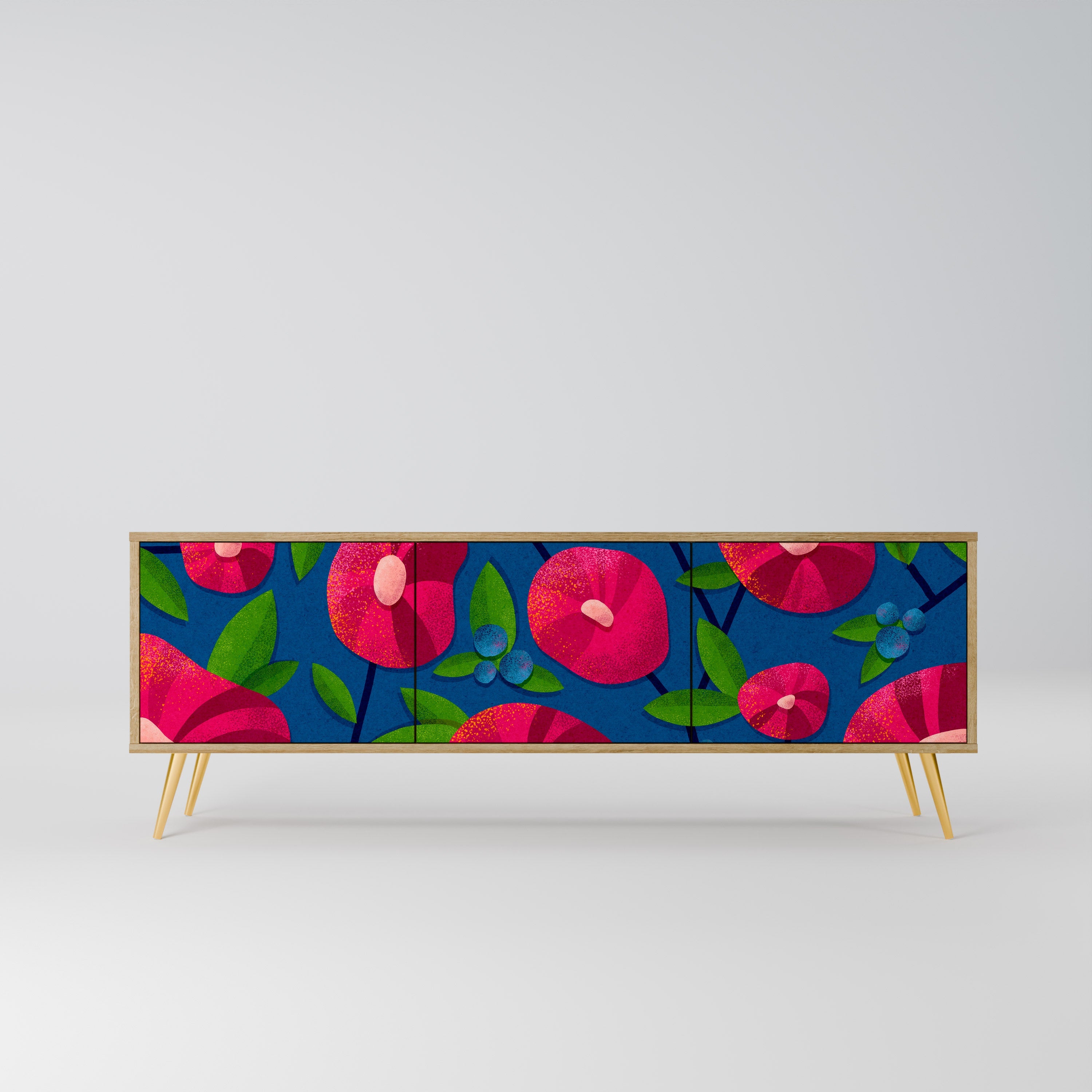 SPRING THOUGHTS Móvel de TV com 3 Portas em Efeito Carvalho