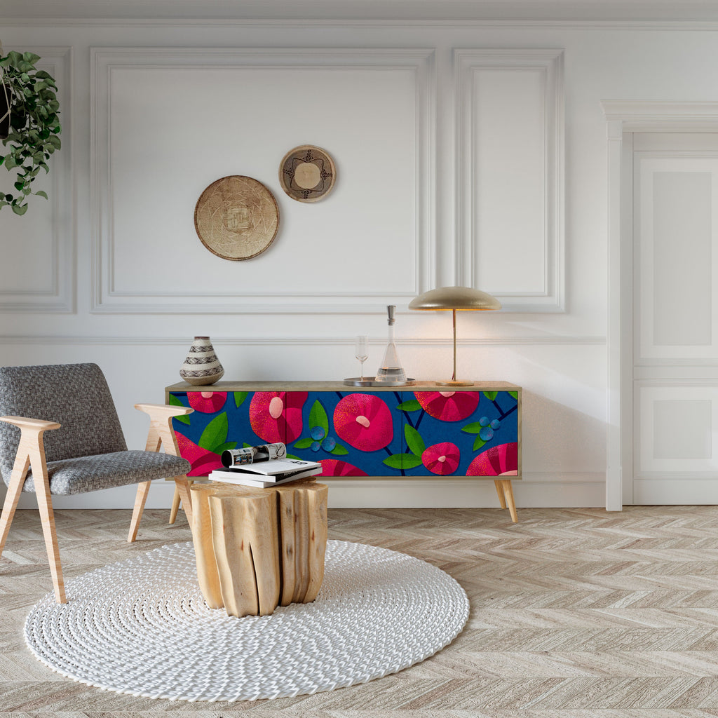 SPRING THOUGHTS Móvel de TV com 3 Portas em Efeito Carvalho