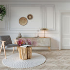 PEONY WHISPER Móvel de TV com 3 Portas em Efeito Carvalho