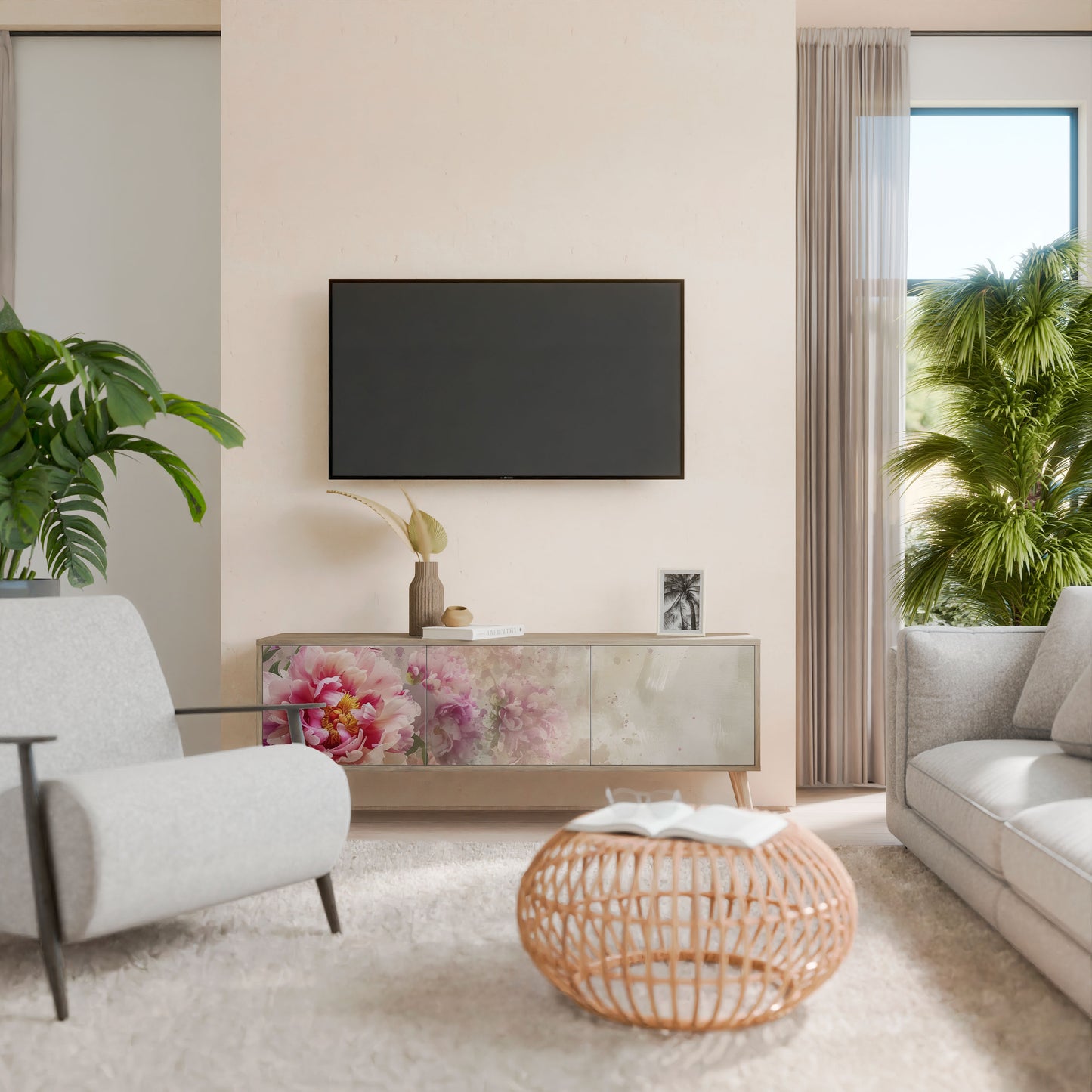 PEONY WHISPER Móvel de TV de 3 Portas