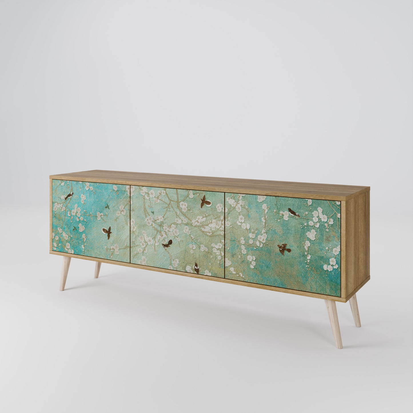 BLOOMING CHARM 3-Door TV Cabinet