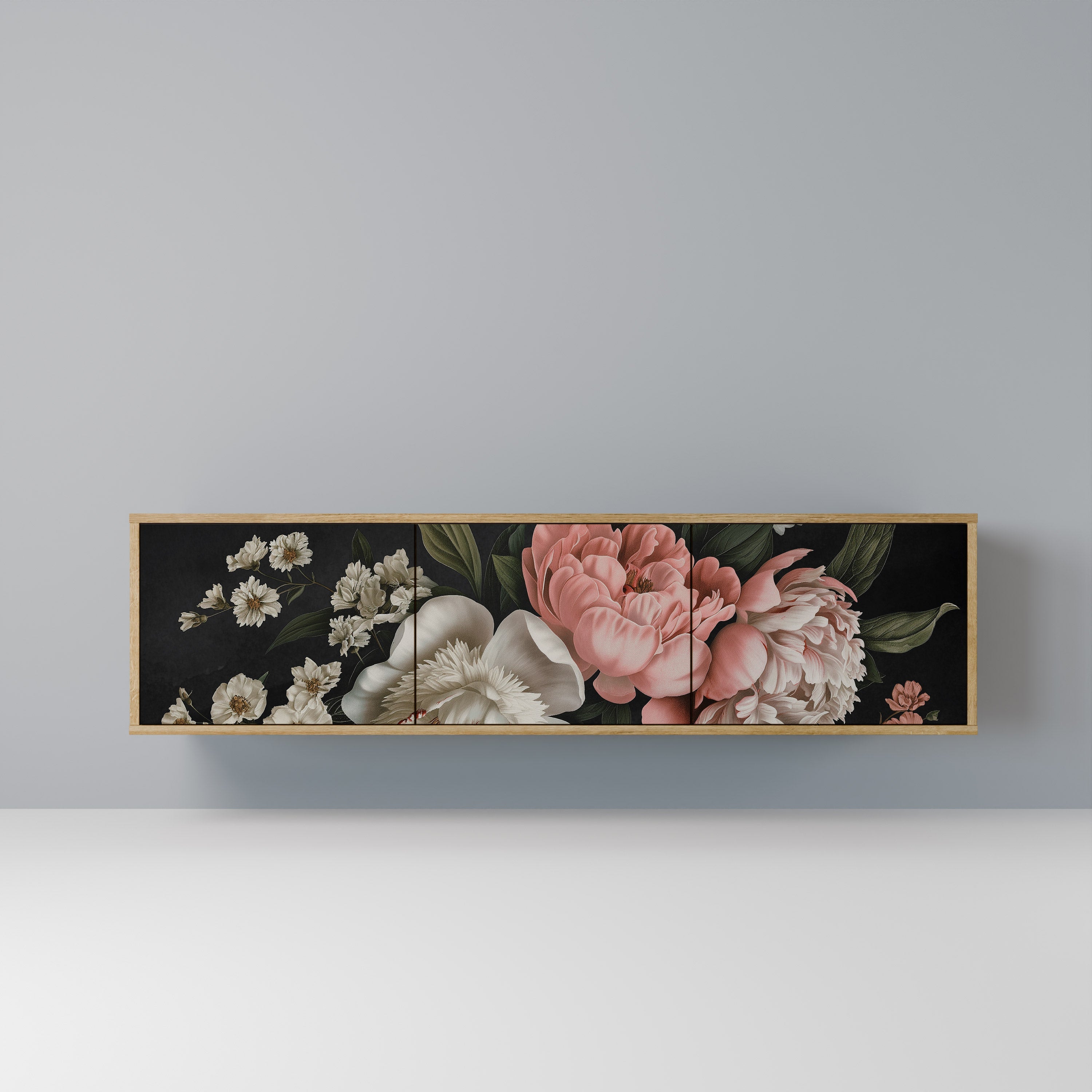 LUSH ELEGANCE Móvel de TV com 3 Portas em Efeito Carvalho