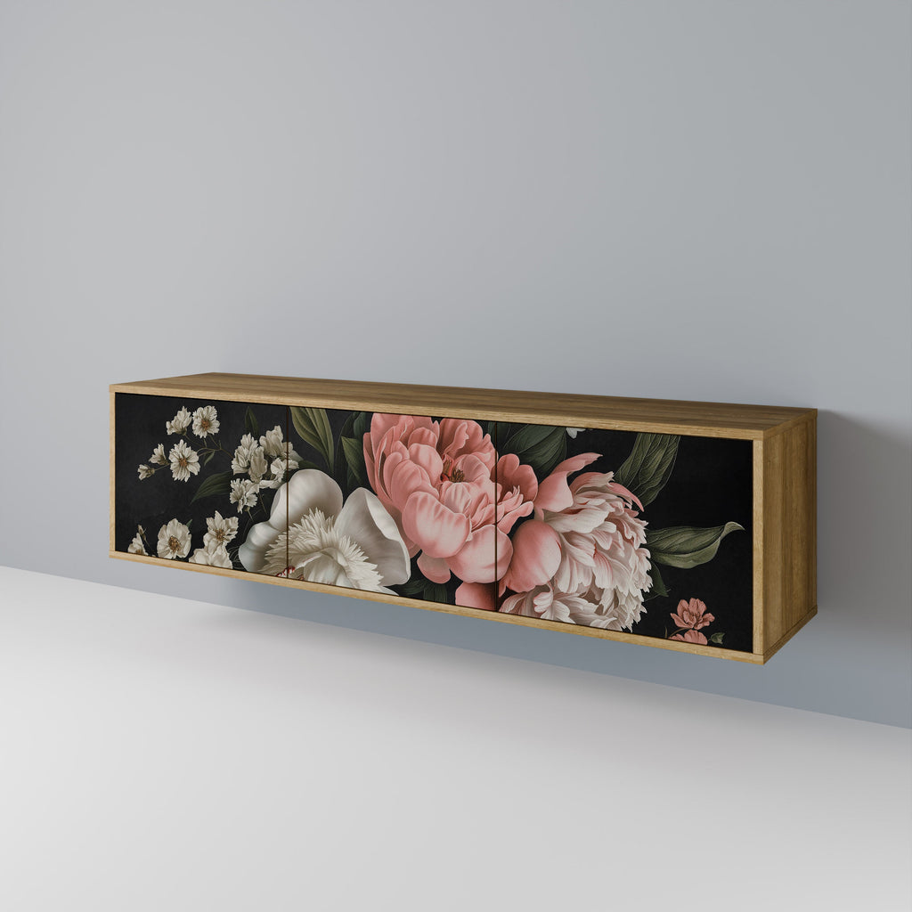 LUSH ELEGANCE Móvel de TV com 3 Portas em Efeito Carvalho