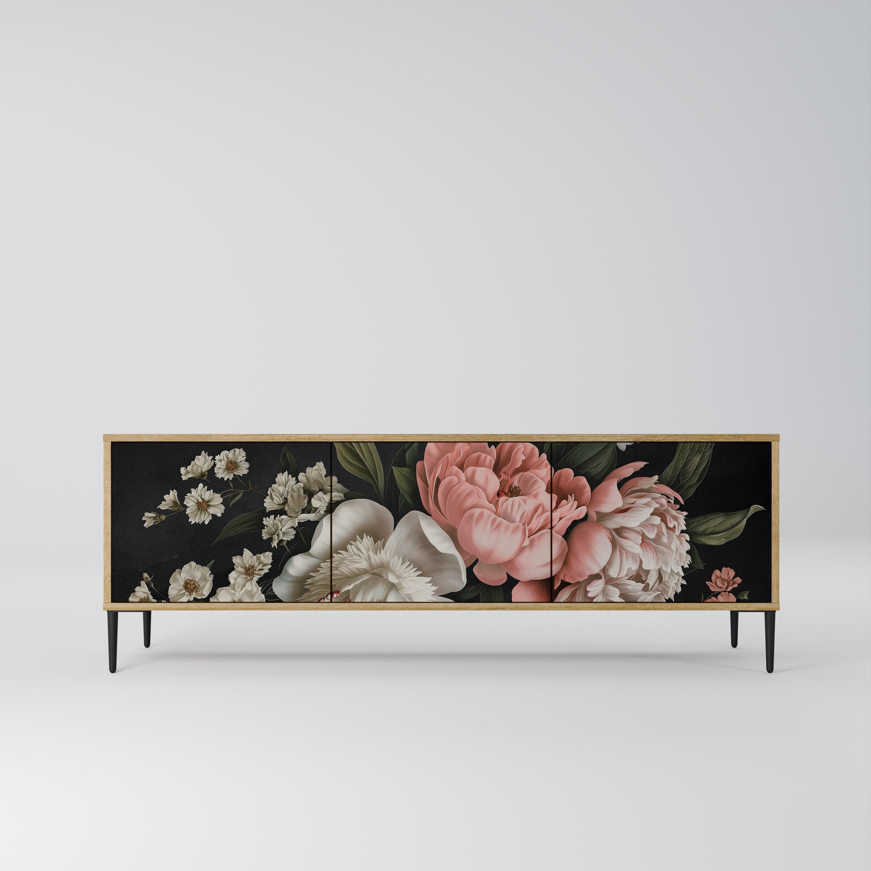 LUSH ELEGANCE Móvel de TV com 3 Portas em Efeito Carvalho