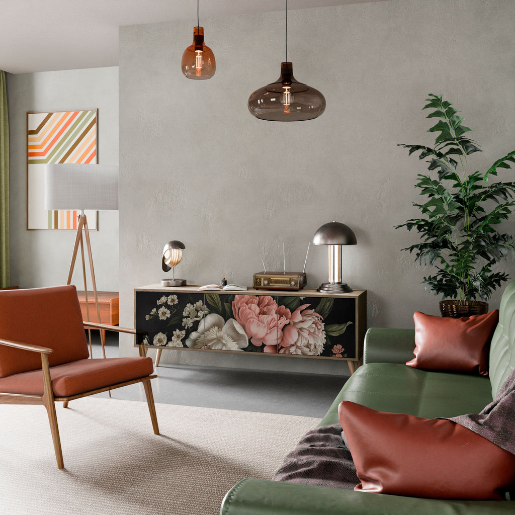 LUSH ELEGANCE Móvel de TV com 3 Portas em Efeito Carvalho