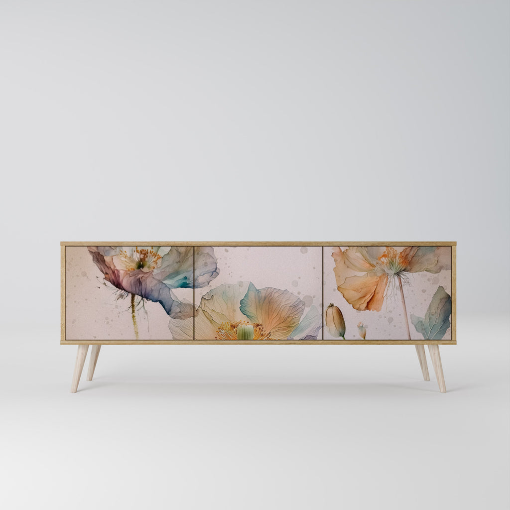 SOFTEN POPPY Móvel de TV com 3 Portas em Efeito Carvalho