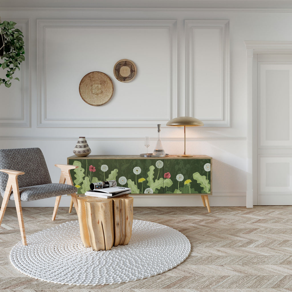 DANDELION AMUSE Móvel de TV com 3 Portas em Efeito Carvalho