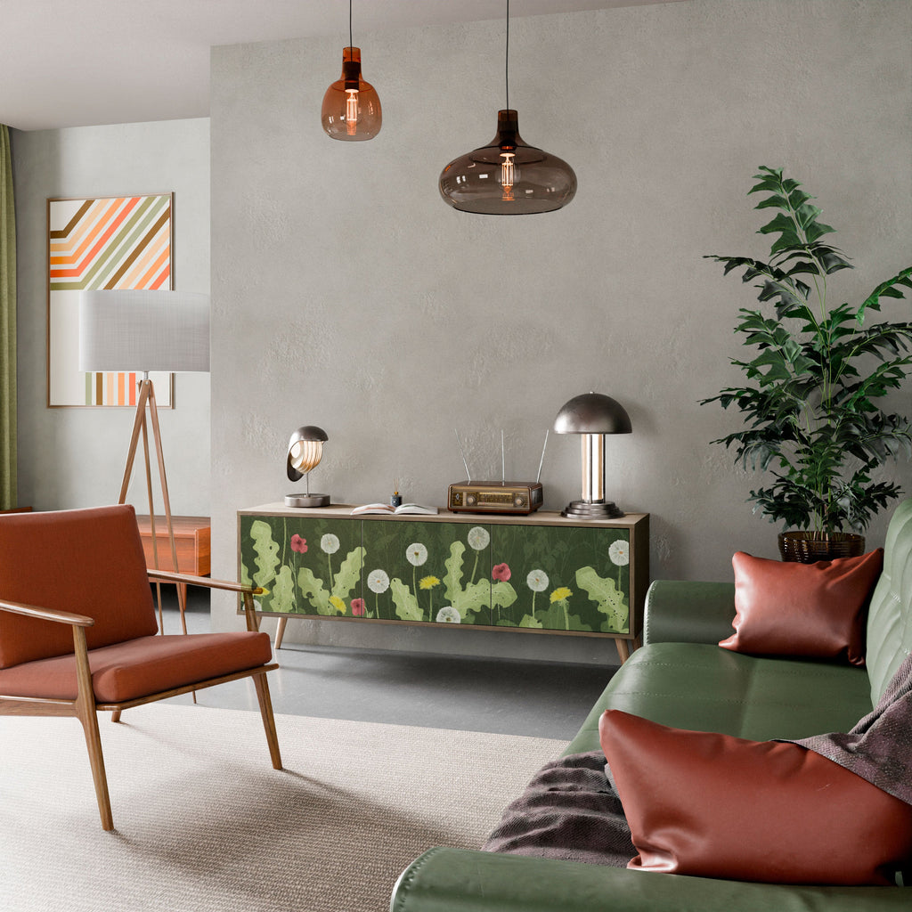 DANDELION AMUSE Móvel de TV com 3 Portas em Efeito Carvalho