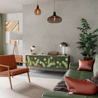 DANDELION AMUSE Móvel de TV com 3 Portas em Efeito Carvalho